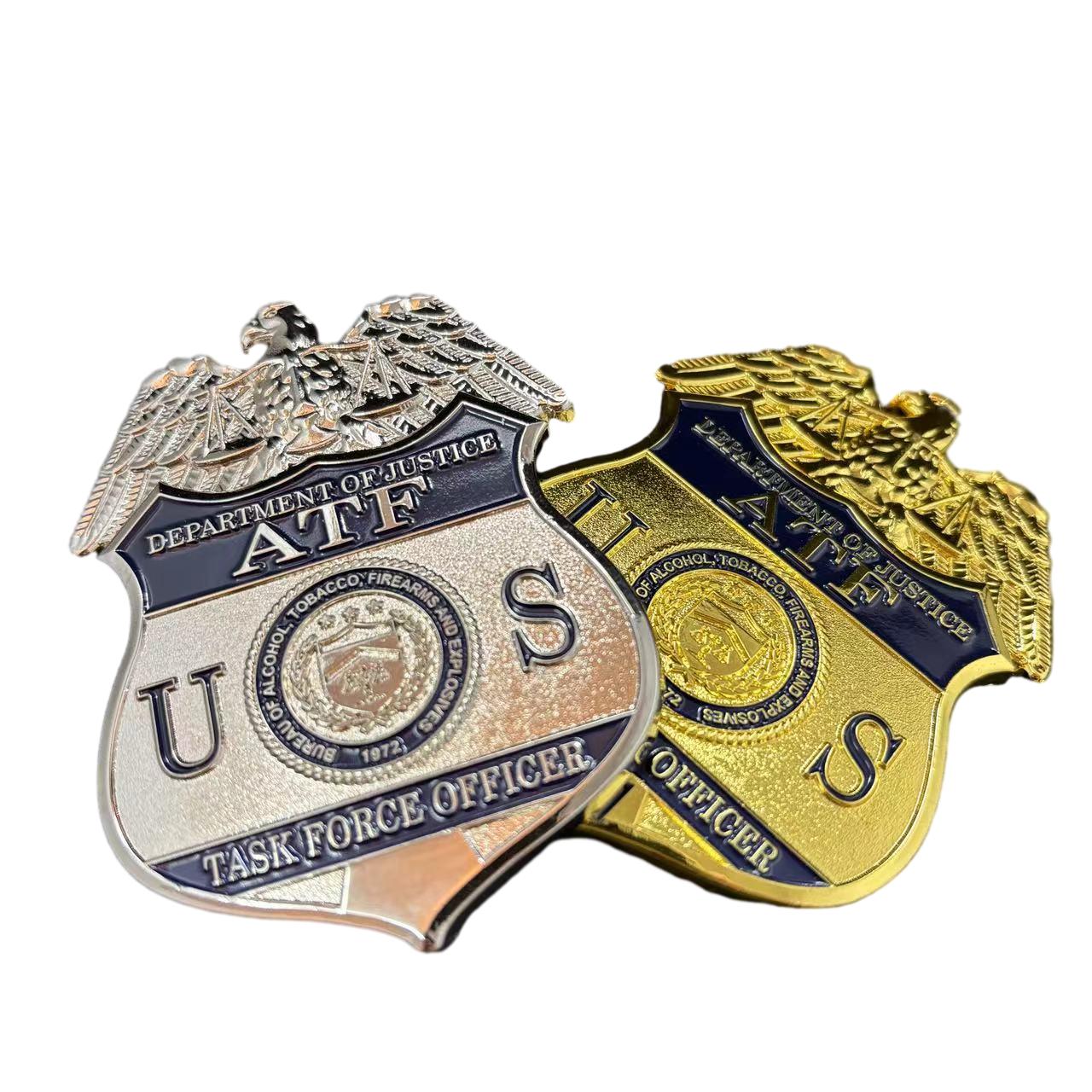 Set of ATF Special Agent and Task Force Officer Badge Replica Movie Props