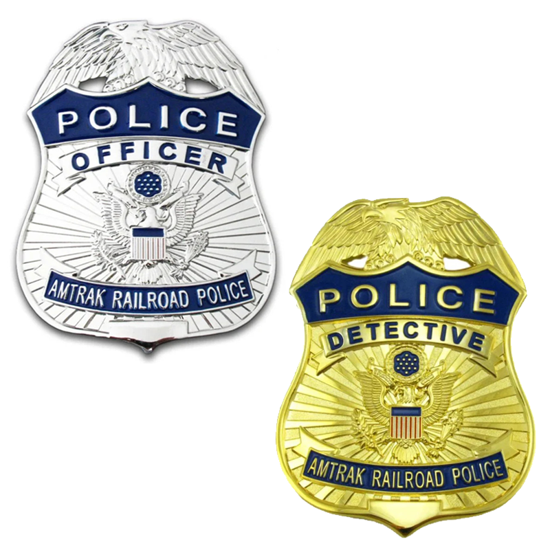 2 US APD Police badge Set Replica Movie Props