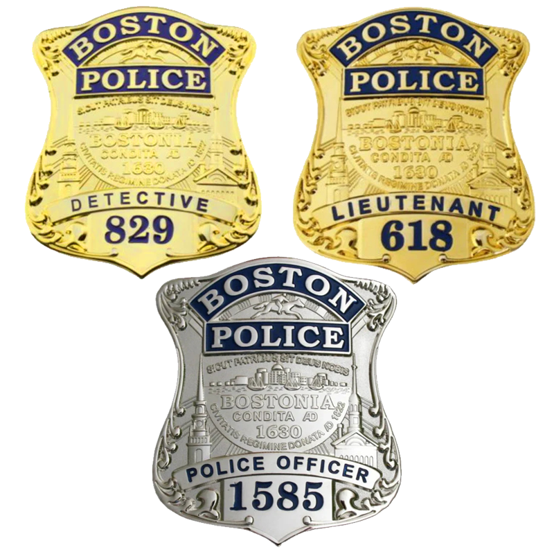 3 Boston Police Badge Replica Movie Props