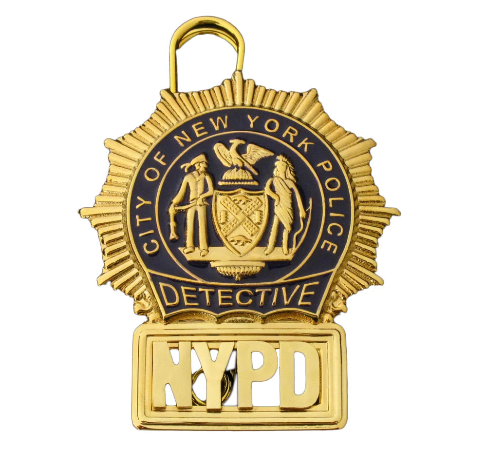 New York Police Detective NYPD Replica Badge Movie Props Customizable Number