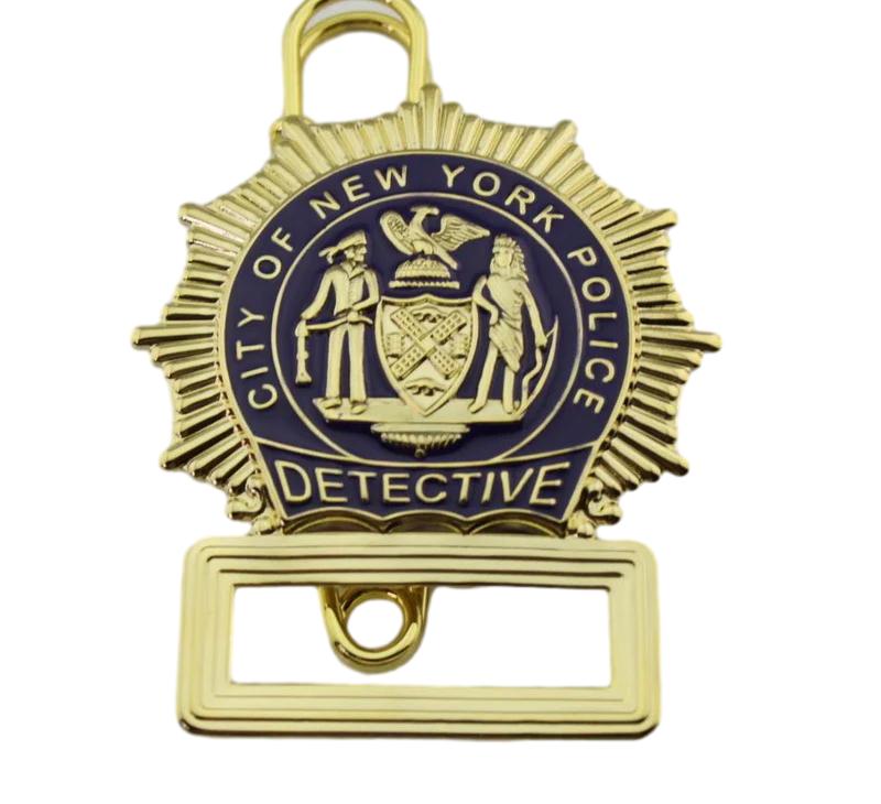 NYPD Detective Police Replica Badge Movie Props Customizable Number