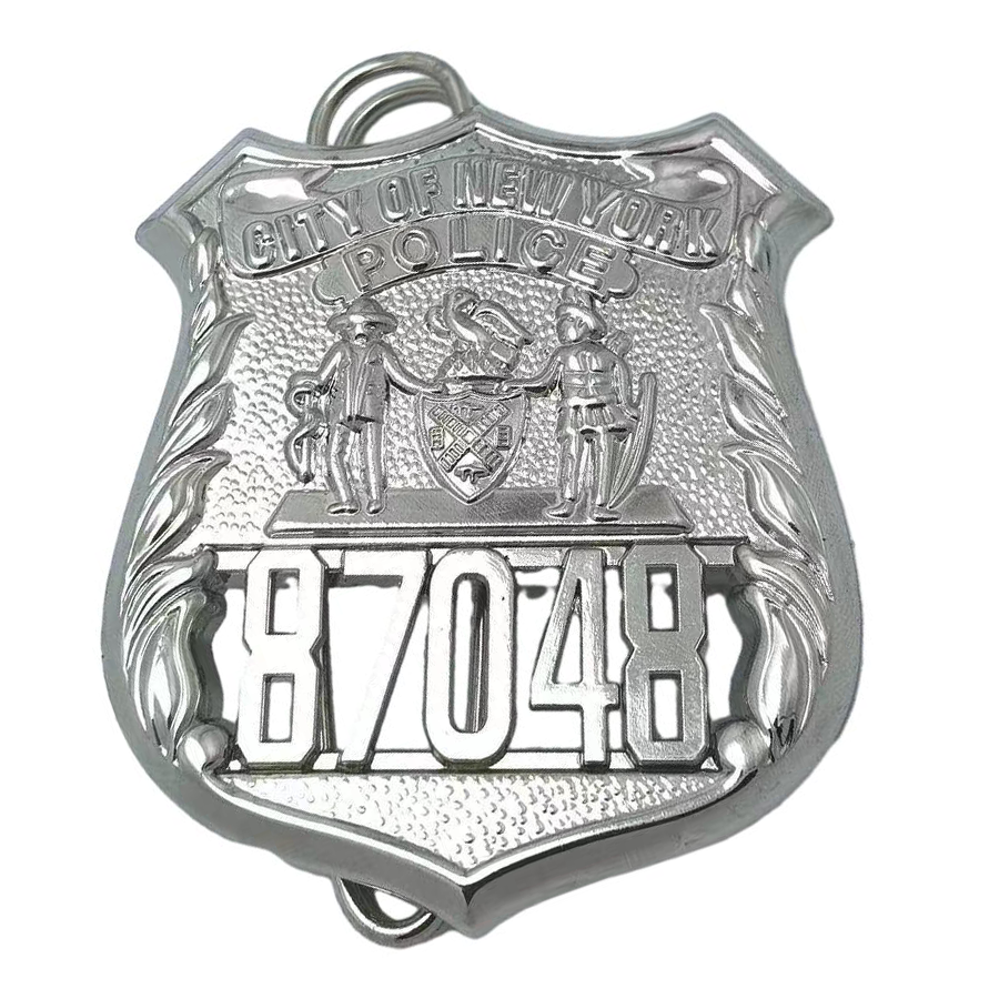 NYPD New York Police Badge/Cap Replica Movie Props Customizable Number