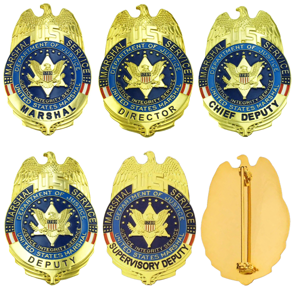 USMS US Marshal Service Badge Set Replica Movie Props