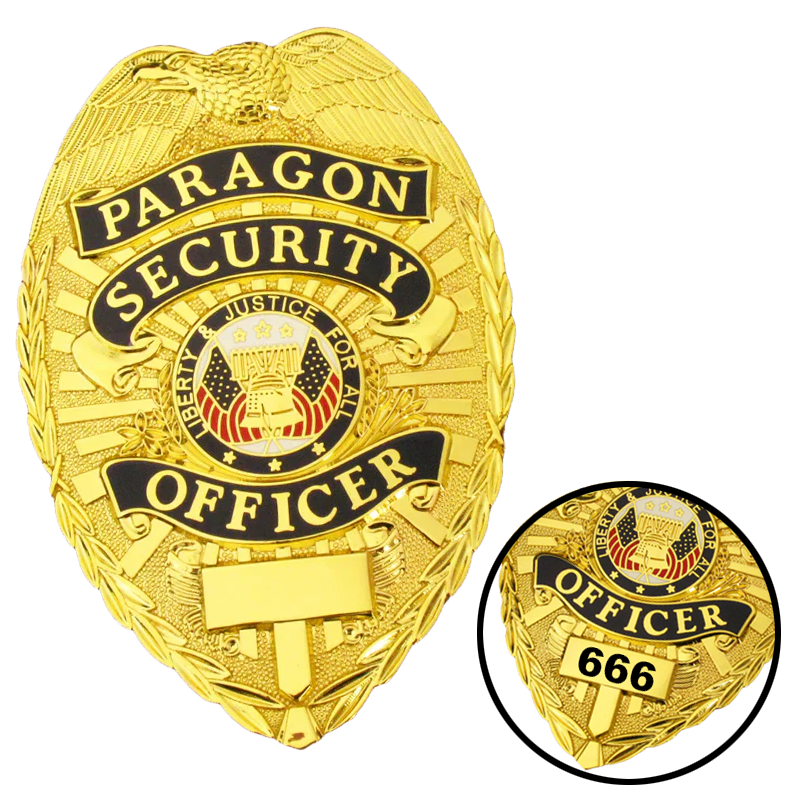 US White House Paragon Security Officer Replica Badge Movie Props number Customizable